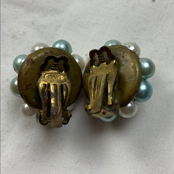 Vintage Japan faux pearl necklace & clip earrings - Picture 8 of 9